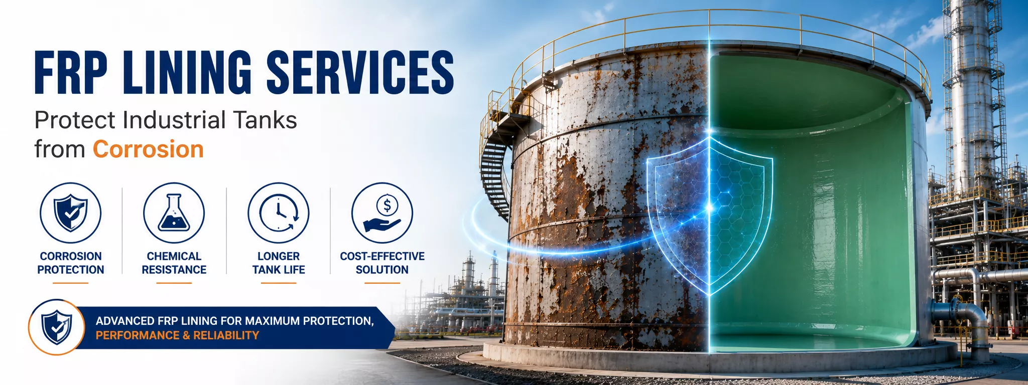 How FRP Lining Services Protect Industrial Tanks from Corrosion
