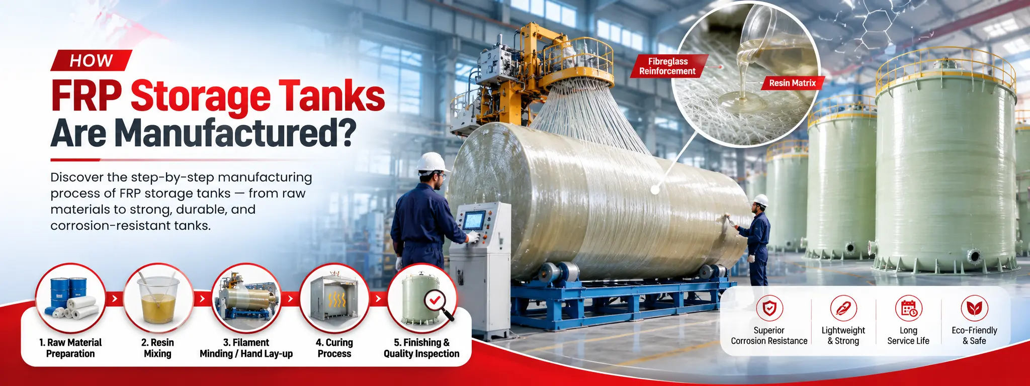 How FRP Storage Tanks Are Manufactured?
