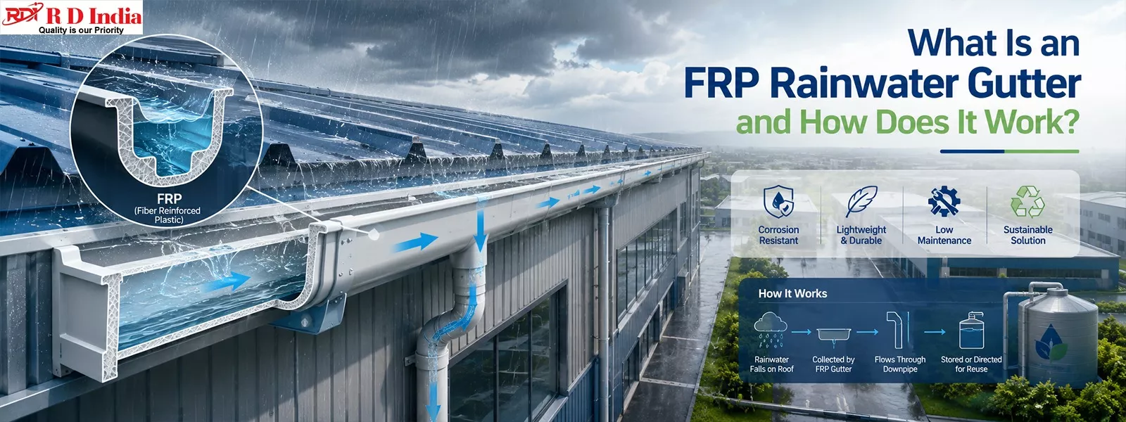 What Is an FRP Rainwater Gutter and How Does It Work?
